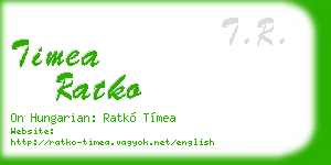 timea ratko business card